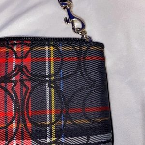 COACH Plaid Wristlet